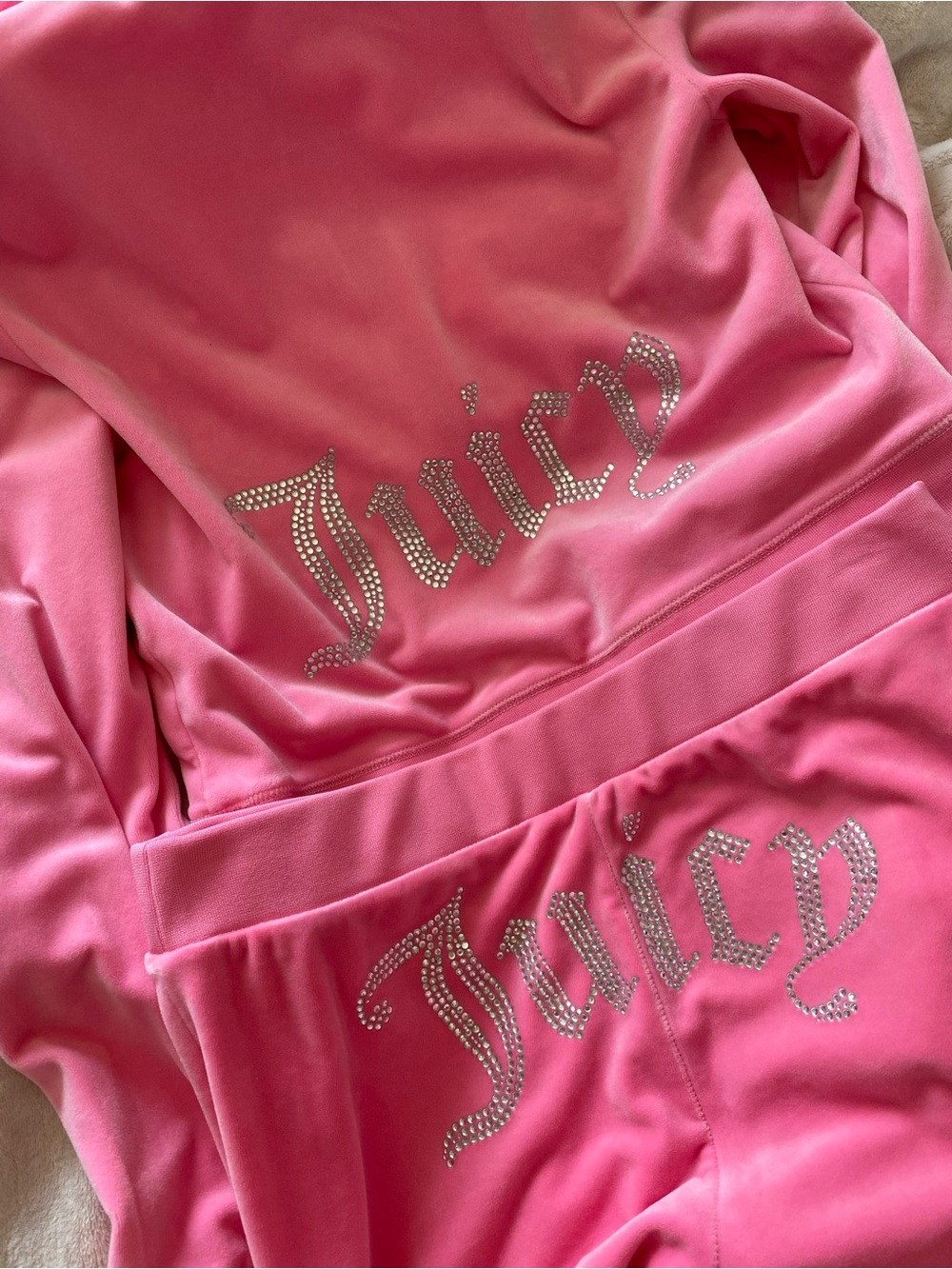 Juicy Couture Pink Velour Matching Set
